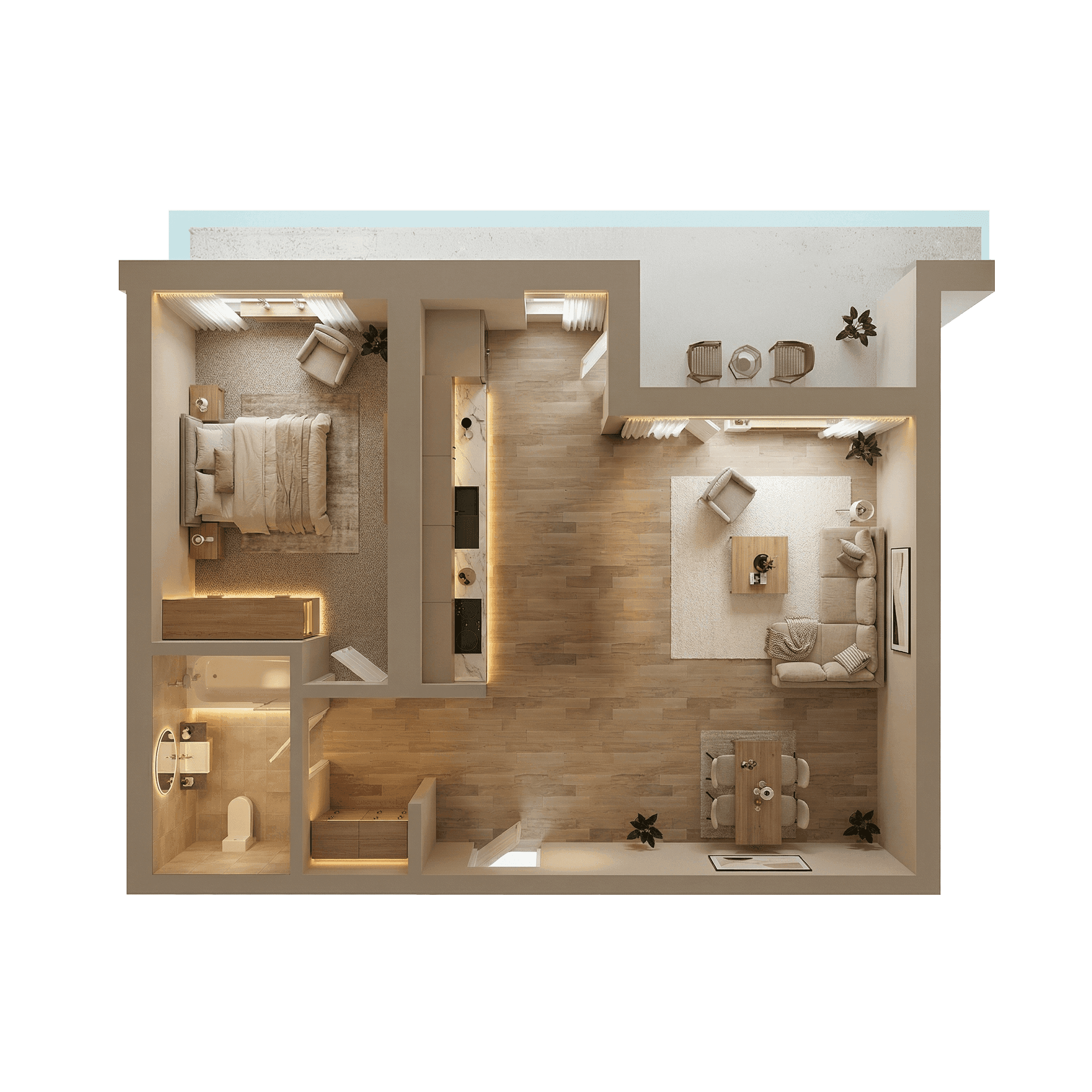 Plan apartament C1-101