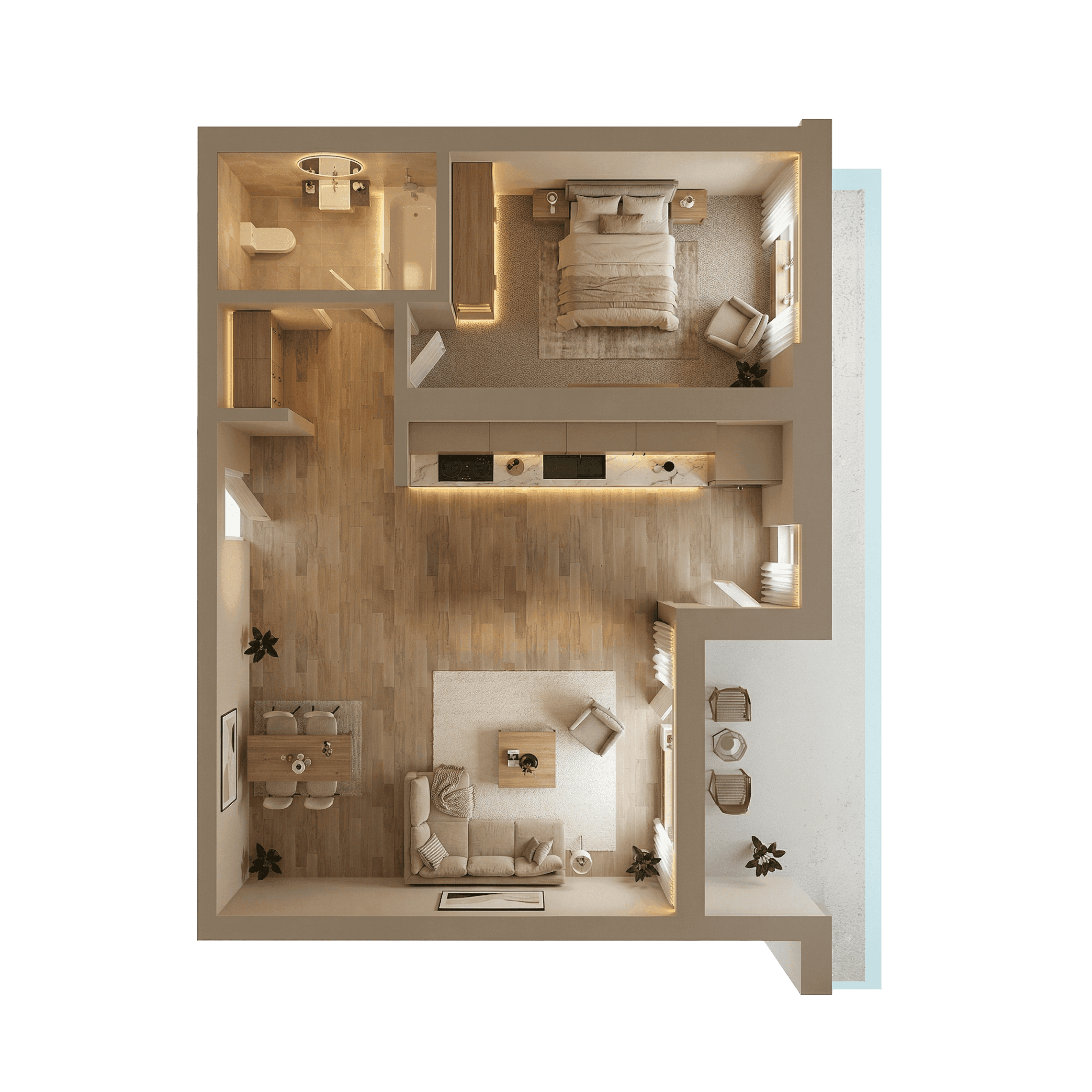 Plan apartament C1-101